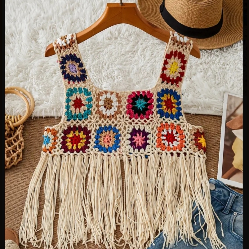 Crochet Bohemian Vest Top